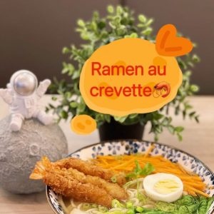 Soupe de ramen au tempura crevette